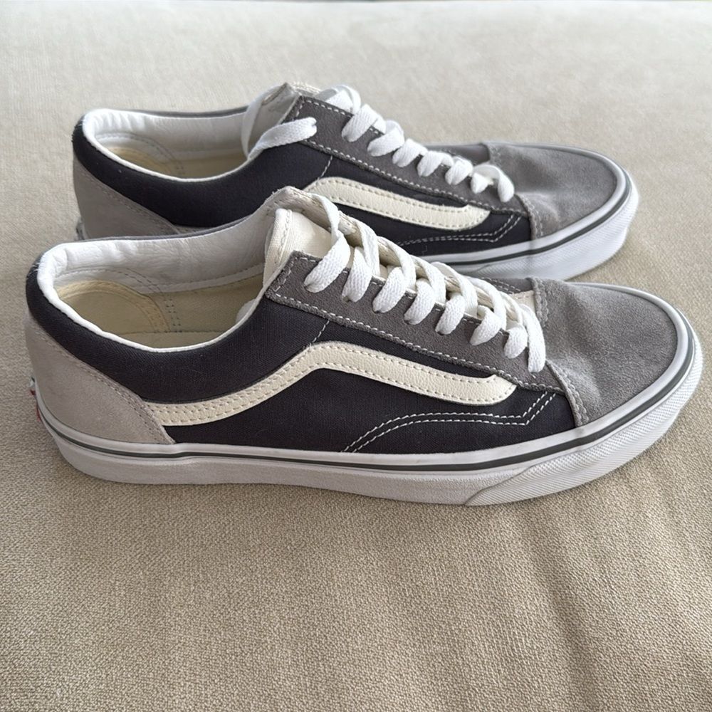 Vans Old Skool Style 36 Shoes Navy Gray Colorblock Sneakers - Picture 3 of 13